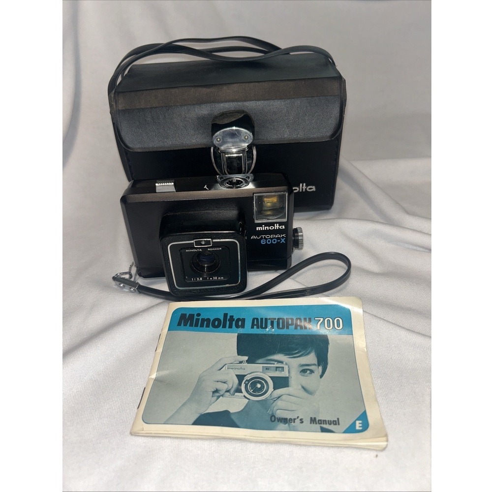 Minolta Freedom Zoom 105i APZ & Autopak 600-X 35mm Film Camera Bundle NOT TESTED